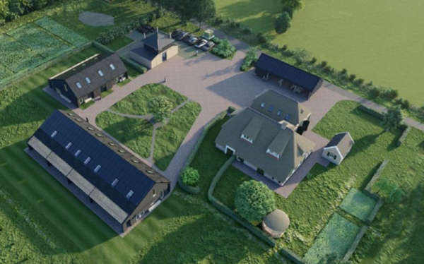 Transformatie van een boerenerf met nu 8 woningen in Lettele (Ov)