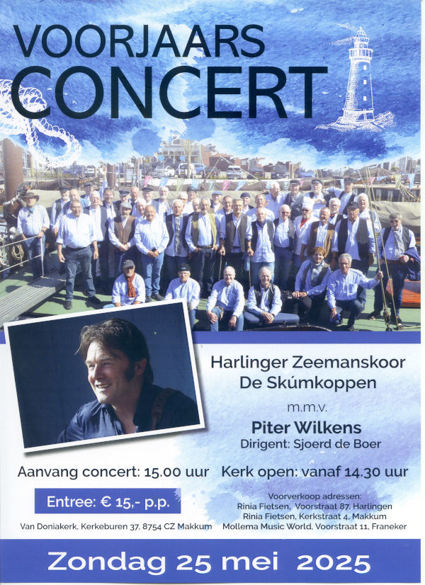 foto bij artikel: Voorjaarsconcert van het Harlinger Zeemanskoor De Skúmkoppen